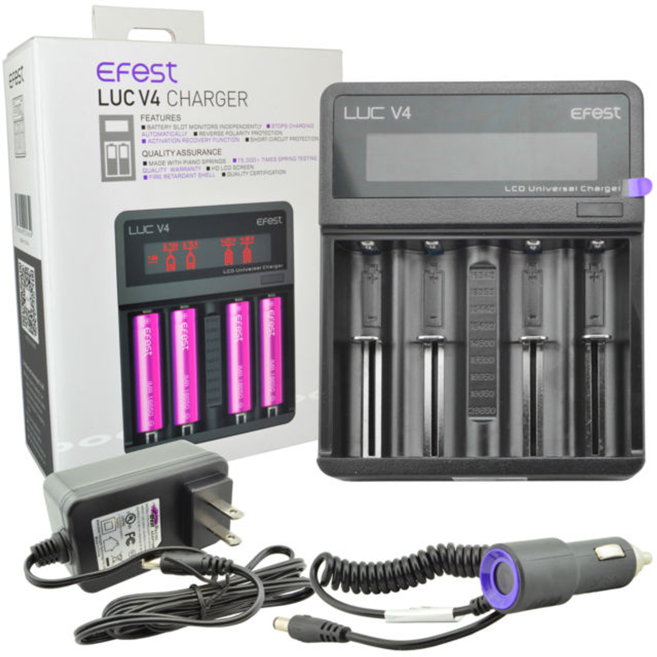 Efest LUC V4 LCD Universal Battery Charger - 4 Bay Efest LUC V4 LCD Universal Battery Charger - 4 Bay