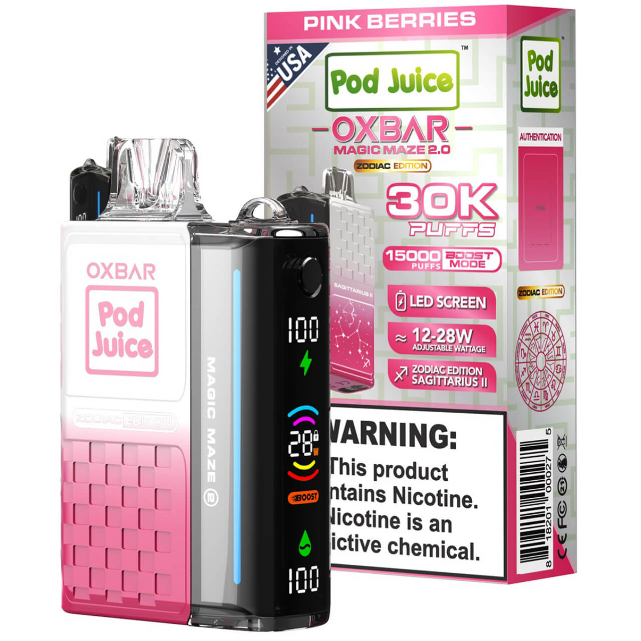 OXBAR Magic Maze 2.0 30000 Puff Disposable pink berries