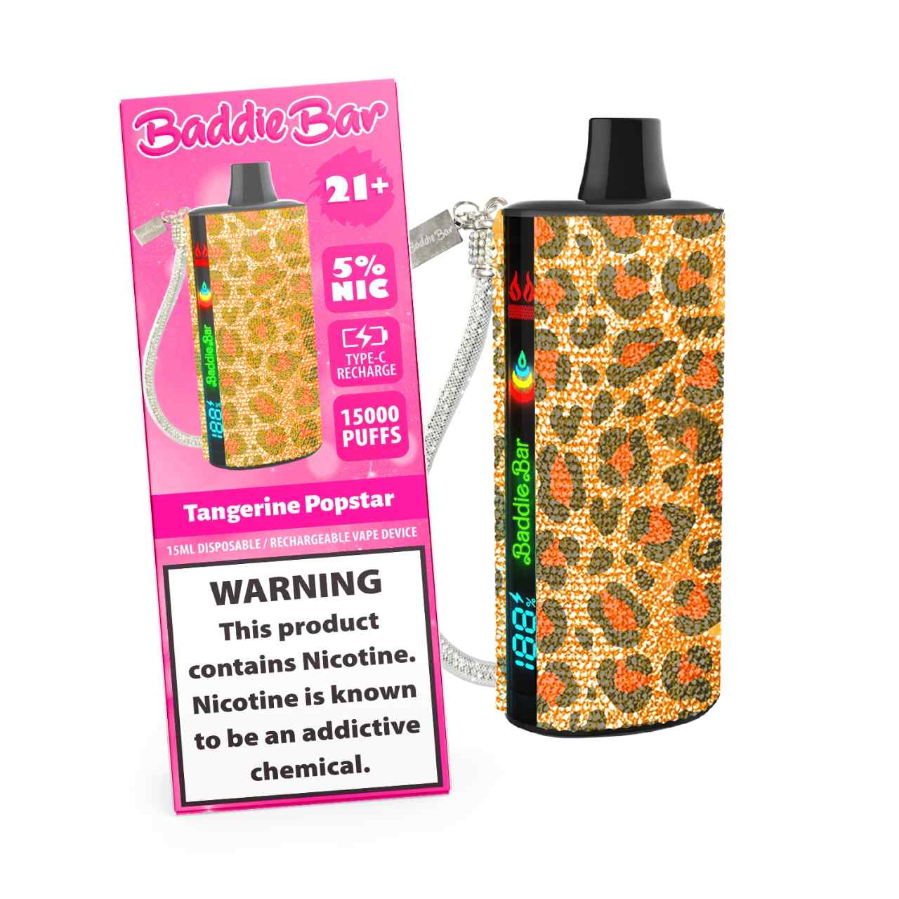Baddie Bar 15000 Puff Disposable Sultry-Tangerine Popstar Baddie Bar 15000 Puff Disposable Sultry-Tangerine Popstar