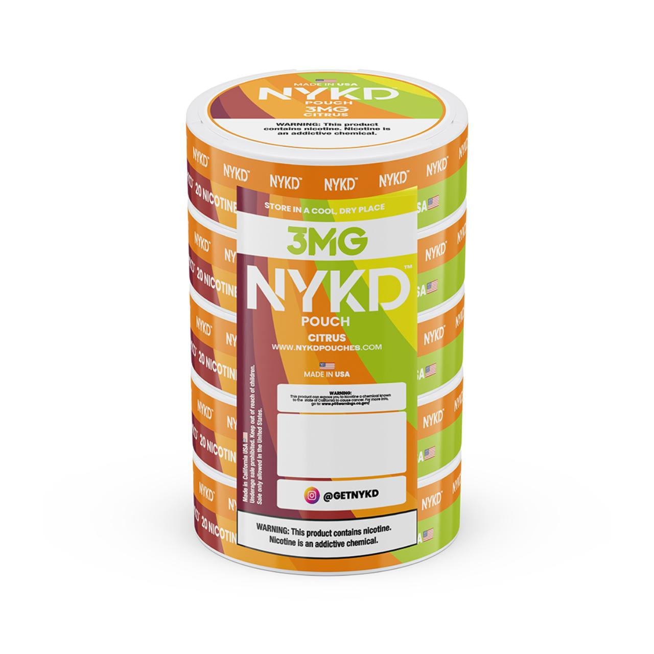 NYKD Nicotine Pouches - 5PK Citrus - 3MG NYKD Nicotine Pouches - 5PK Citrus - 3MG