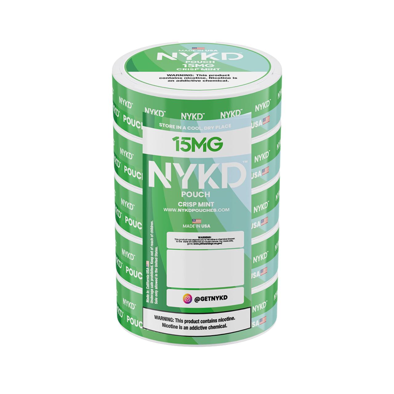 NYKD Nicotine Pouches - 5PK Crisp Mint - 15MG NYKD Nicotine Pouches - 5PK Crisp Mint - 15MG