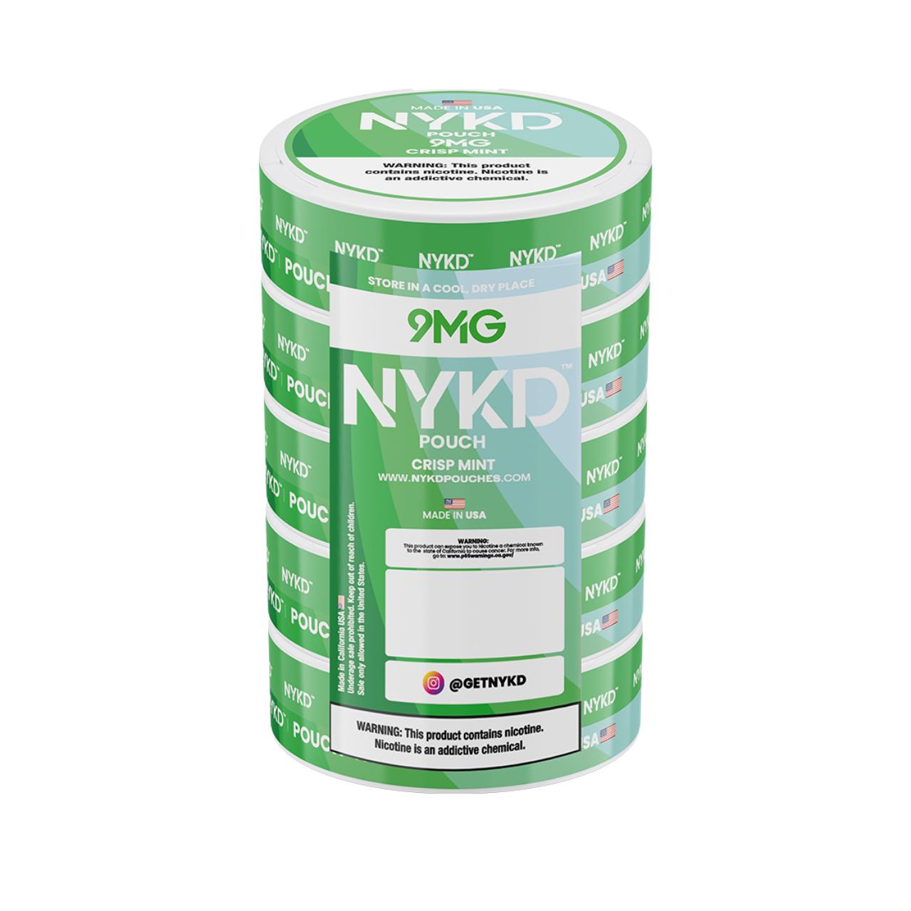 NYKD Nicotine Pouches - 5PK Crisp Mint - 9MG NYKD Nicotine Pouches - 5PK Crisp Mint - 9MG