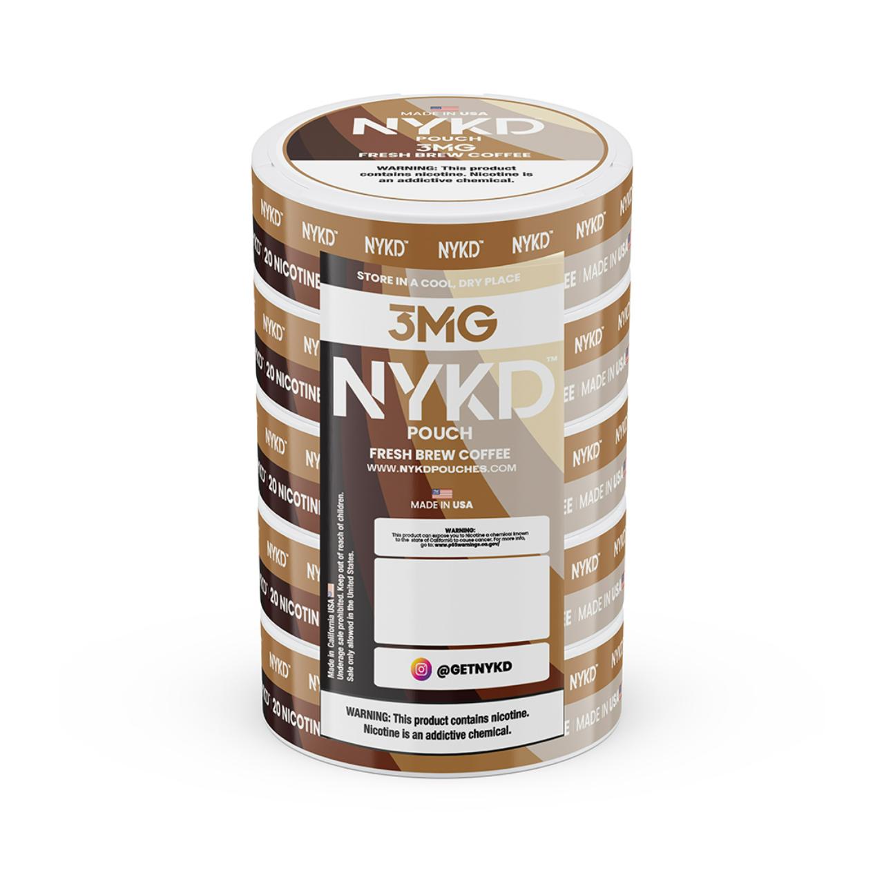 NYKD Nicotine Pouches - 5PK Fresh Brew Coffee - 3MG NYKD Nicotine Pouches - 5PK Fresh Brew Coffee - 3MG