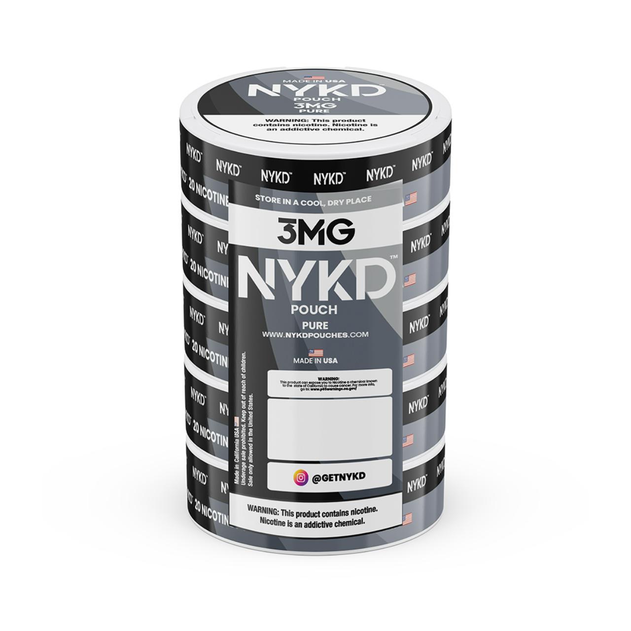 NYKD Nicotine Pouches - 5PK Pure - 3MG NYKD Nicotine Pouches - 5PK Pure - 3MG