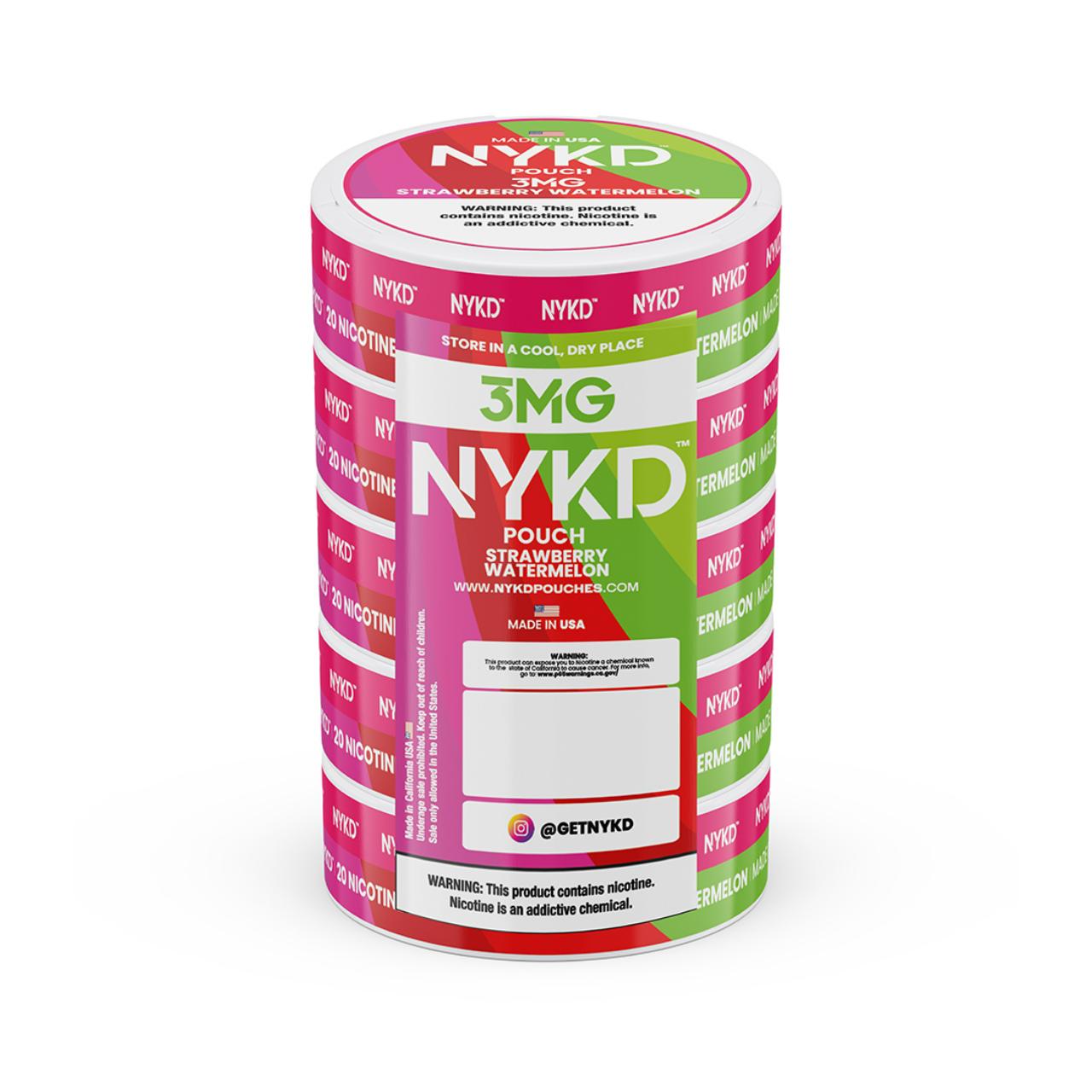 NYKD Nicotine Pouches - 5PK Strawberry Watermelon - 3MG NYKD Nicotine Pouches - 5PK Strawberry Watermelon - 3MG