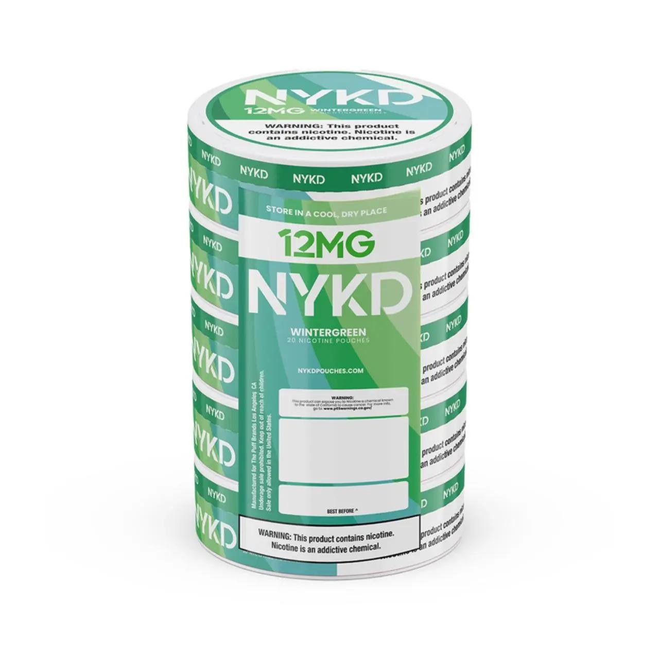 NYKD Nicotine Pouches - 5PK Wintergreen - 12MG NYKD Nicotine Pouches - 5PK Wintergreen - 12MG