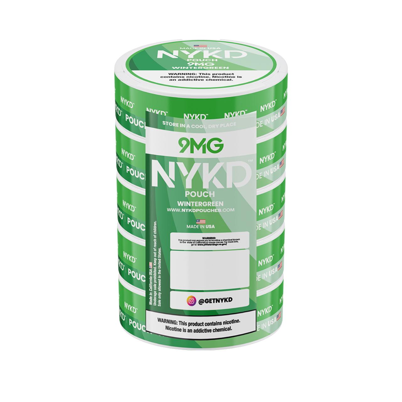 NYKD Nicotine Pouches - 5PK Wintergreen - 9MG NYKD Nicotine Pouches - 5PK Wintergreen - 9MG