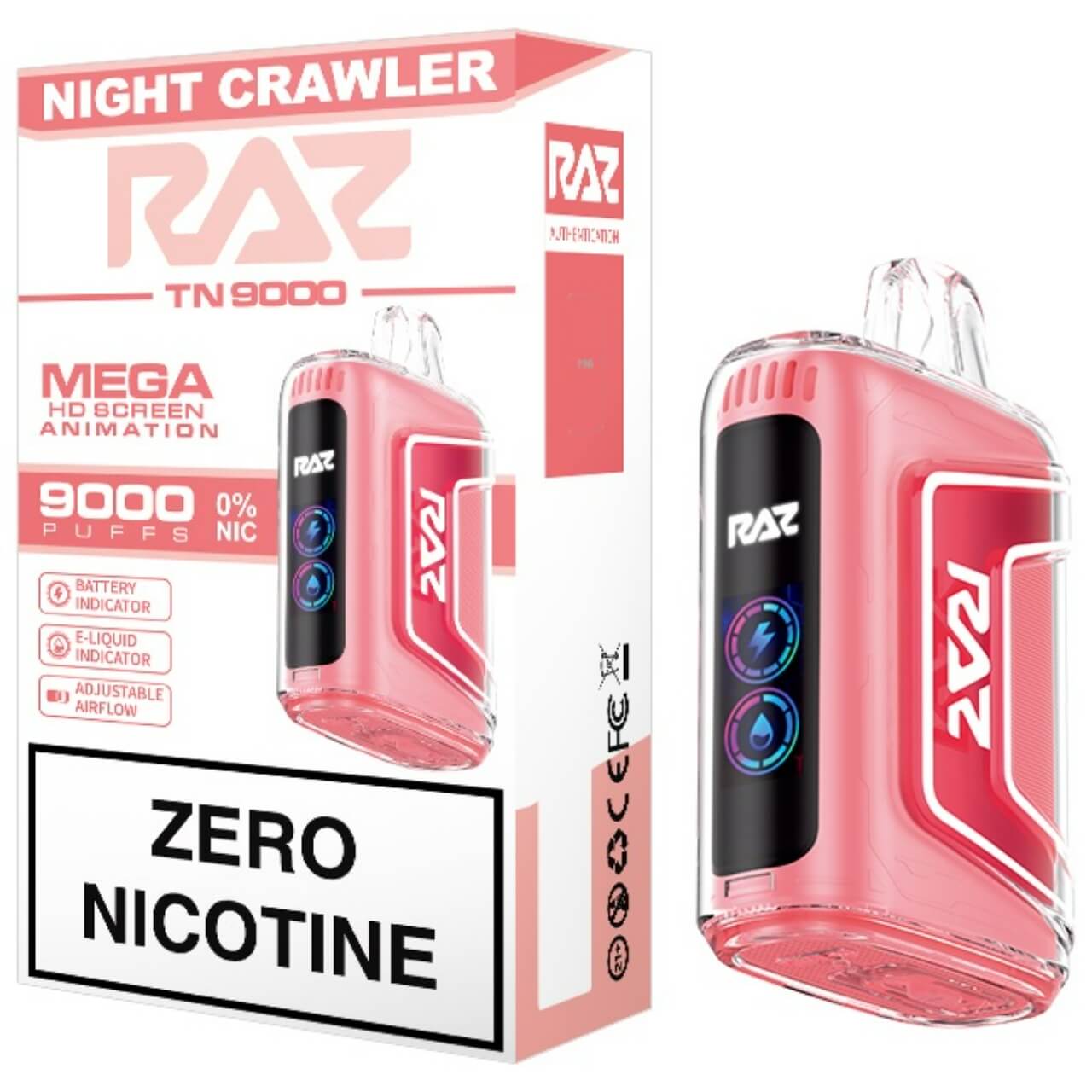 Geek Vape Raz TN9000 Zero Nicotine Disposable Night Crawler Geek Vape Raz TN9000 Zero Nicotine Disposable Night Crawler