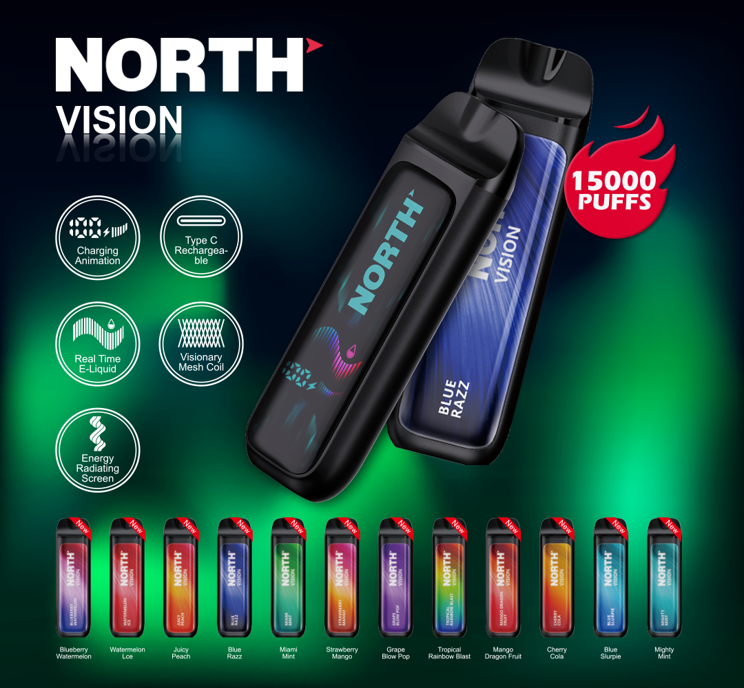 North Vision 15000 Puff Disposable Blue Razz1