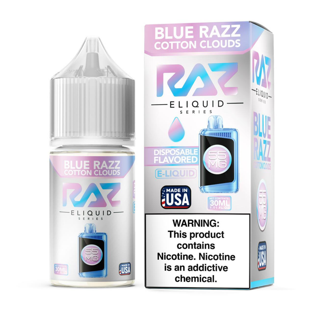 Pod Juice x RAZ Salt Blue Razz Cotton Clouds Tobacco Free Nicotine E-Juice 30ml Pod Juice x RAZ Salt Blue Razz Cotton Clouds Tobacco Free Nicotine E-Juice 30ml