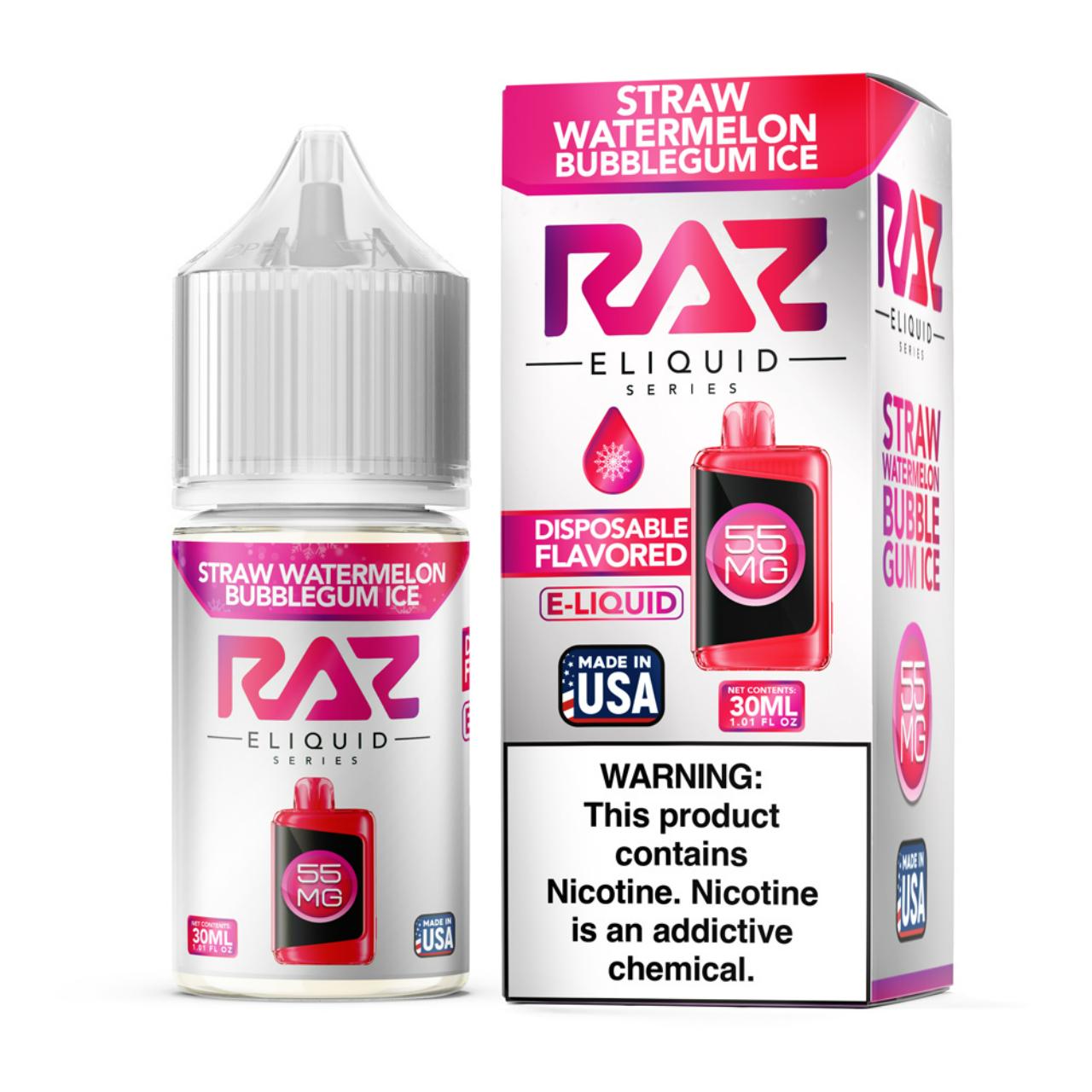 Pod Juice x RAZ Salt Straw Watermelon Bubblegum Ice Tobacco Free Nicotine E-Juice 30ml Pod Juice x RAZ Salt Straw Watermelon Bubblegum Ice Tobacco Free Nicotine E-Juice 30ml