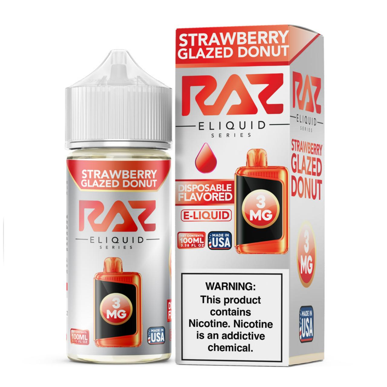 Pod Juice x RAZ Strawberry Glazed Donut Tobacco Free Nicotine E-Juice 100ml