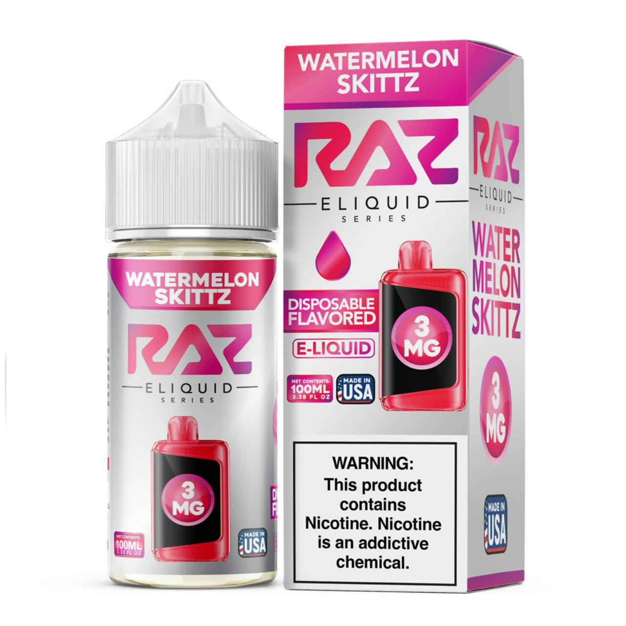 Pod Juice x RAZ Watermelon Skittz Tobacco Free Nicotine E-Juice 100ml