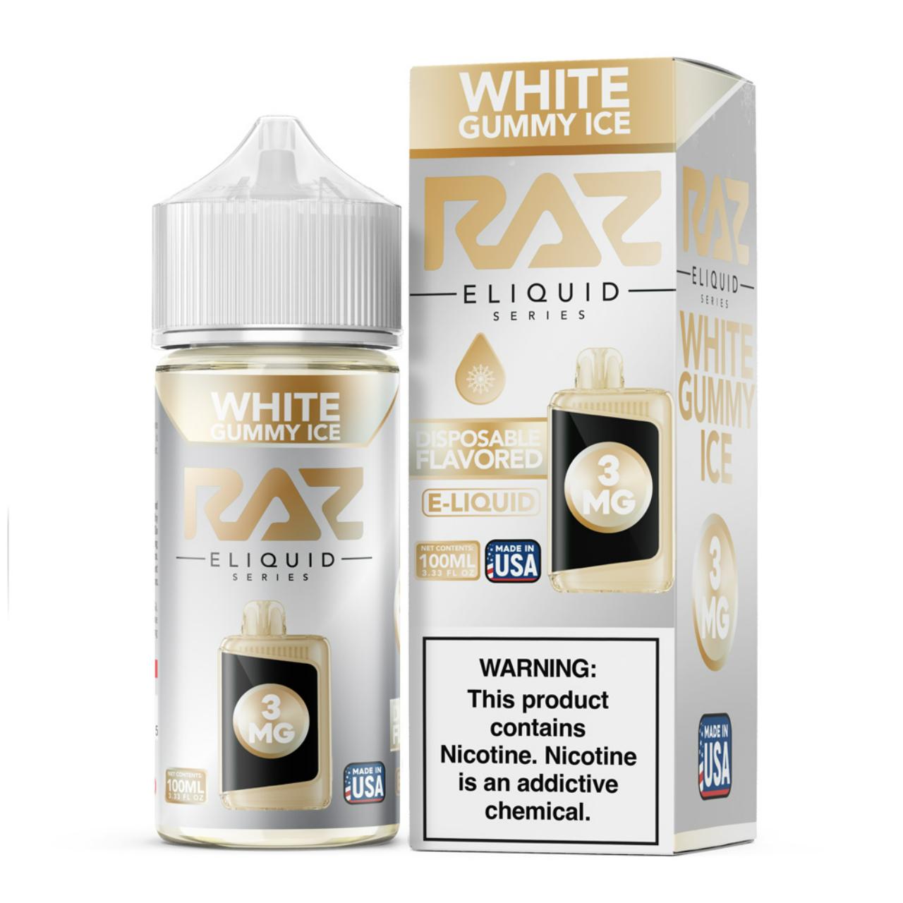 Pod Juice x RAZ White Gummy Ice Tobacco Free Nicotine E-Juice 100ml