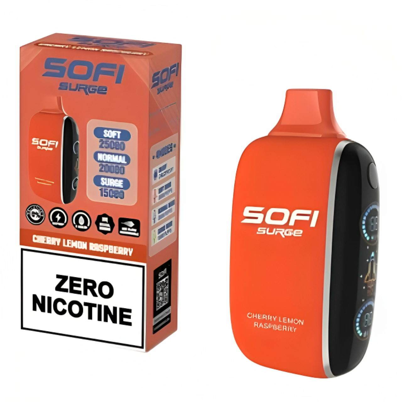 Sofi Surge Zero Nicotine 25000 Puff Disposable Cherry Lemon Raspberry Sofi Surge Zero Nicotine 25000 Puff Disposable Cherry Lemon Raspberry