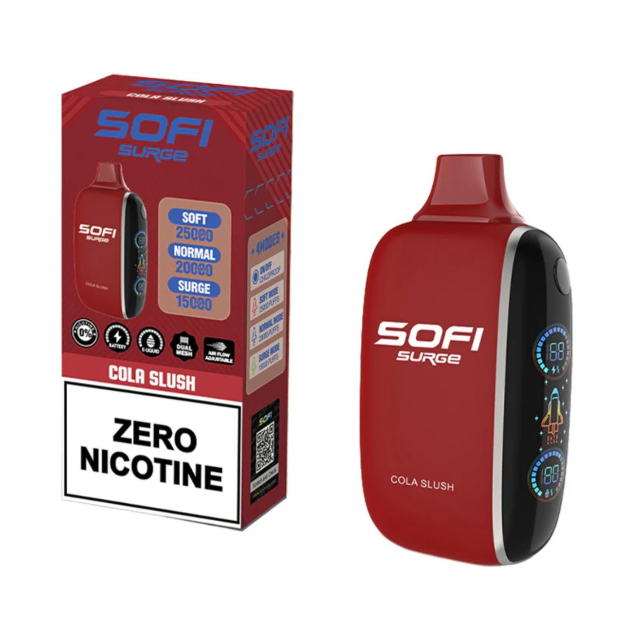 Sofi Surge Zero Nicotine 25,000 Puff Disposable Cola Slush Sofi Surge Zero Nicotine 25,000 Puff Disposable Cola Slush
