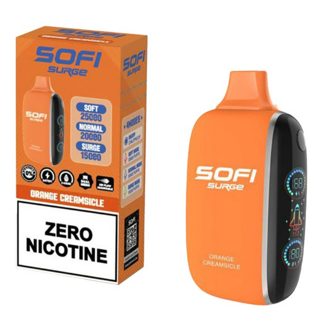 Sofi Surge Zero Nicotine 25000 Puff Disposable Orange Creamsicle Sofi Surge Zero Nicotine 25000 Puff Disposable Orange Creamsicle