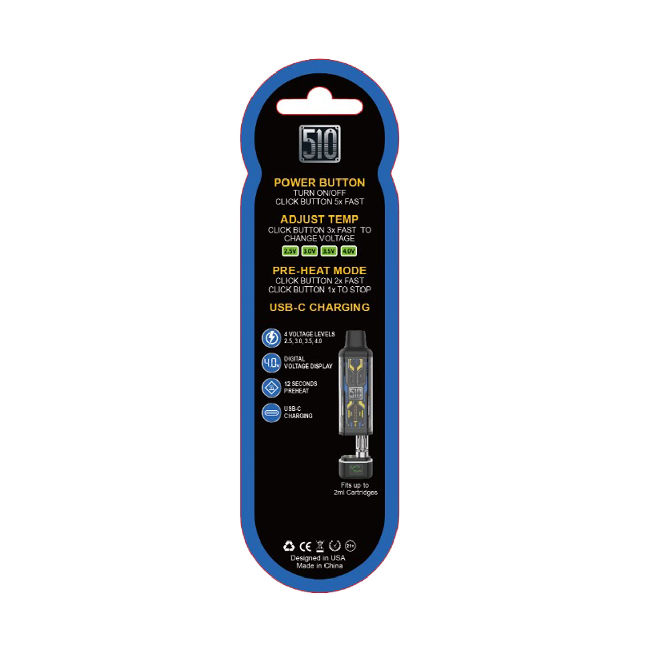 510 Box Concealer 510 Battery Box Back
