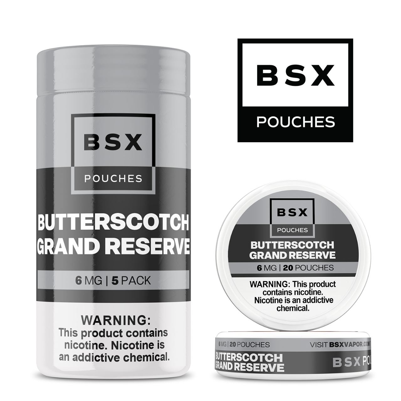 Glas BSX Nicotine Pouches Butterscotch Grand Reserve