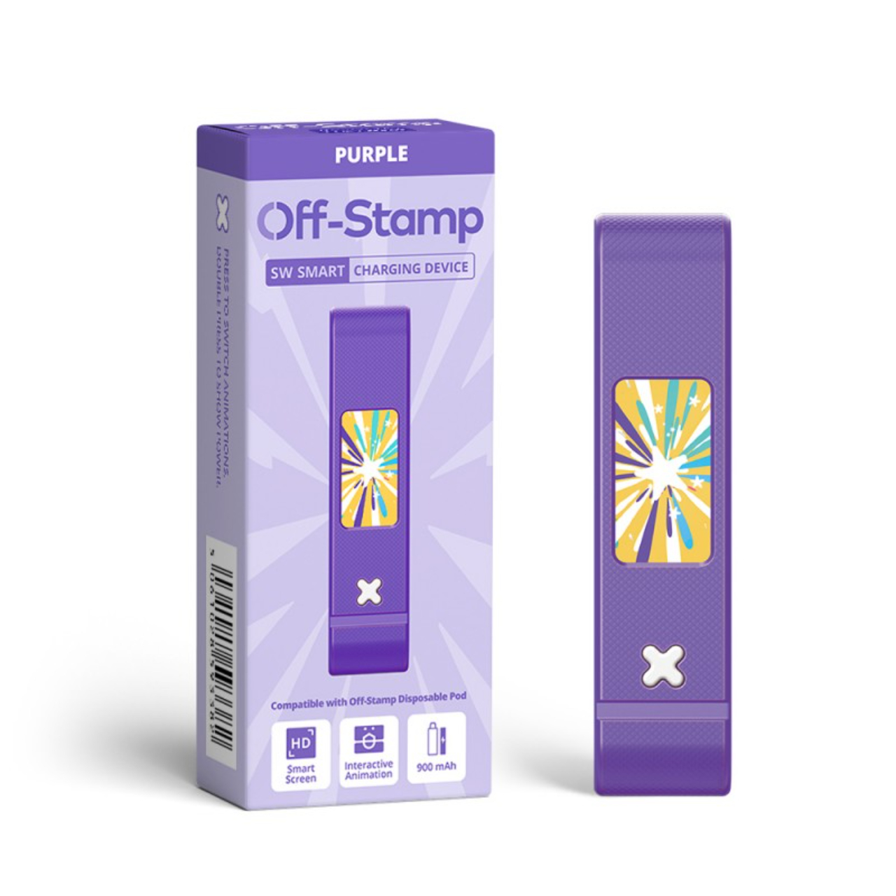 Off Stamp SW16000 Smart Battery Purple Off Stamp SW16000 Smart Battery Purple