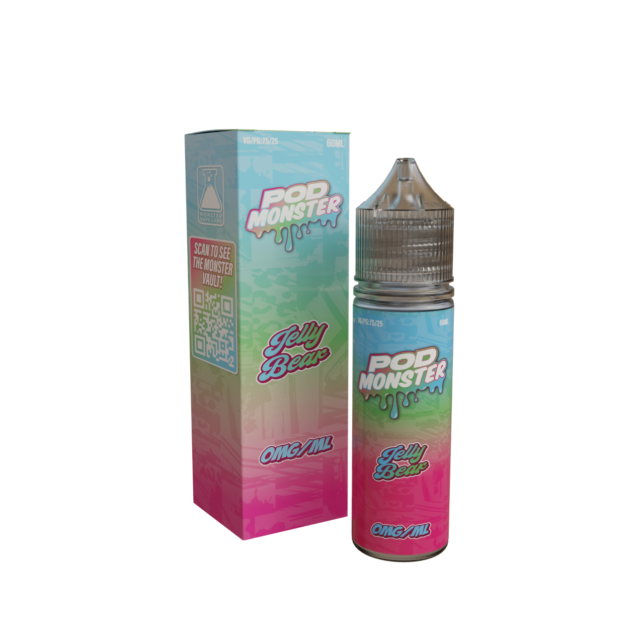 Pod Monster Jelly Bear Salt 60ml E-Juice 0mg Pod Monster Jelly Bear Salt 60ml E-Juice 0mg