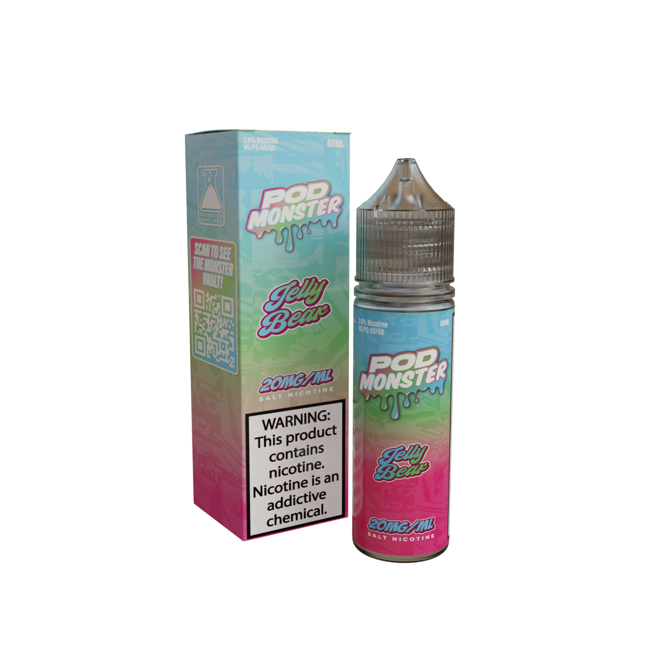 Pod Monster Jelly Bear Salt 60ml E-Juice 20mg Pod Monster Jelly Bear Salt 60ml E-Juice 20mg