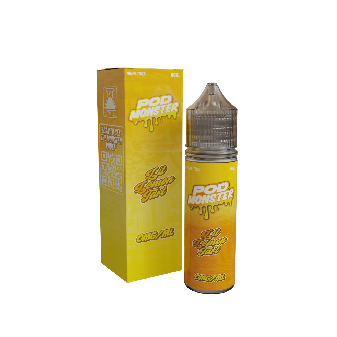Pod Monster Lit Lemon Tart Salt 60ml E-Juice 0mg Pod Monster Lit Lemon Tart Salt 60ml E-Juice 0mg