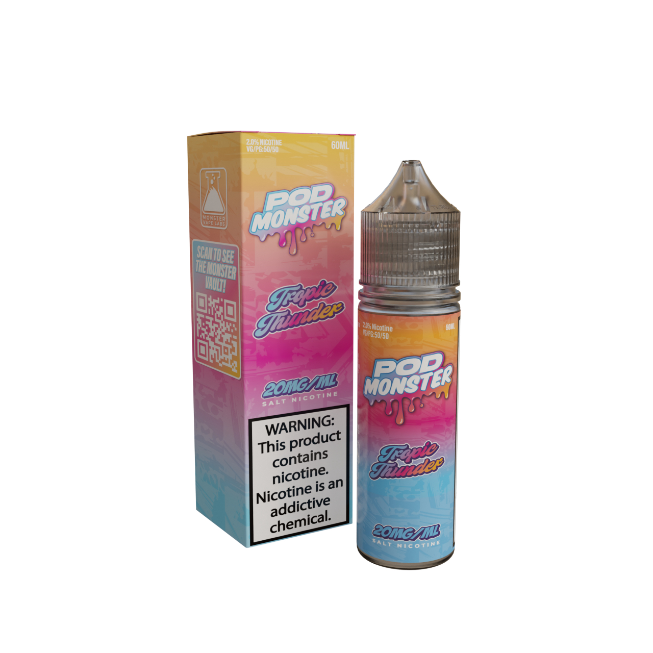 Pod Monster Tropic Thunder Salt 60ml E-Juice 20mg Pod Monster Tropic Thunder Salt 60ml E-Juice 20mg
