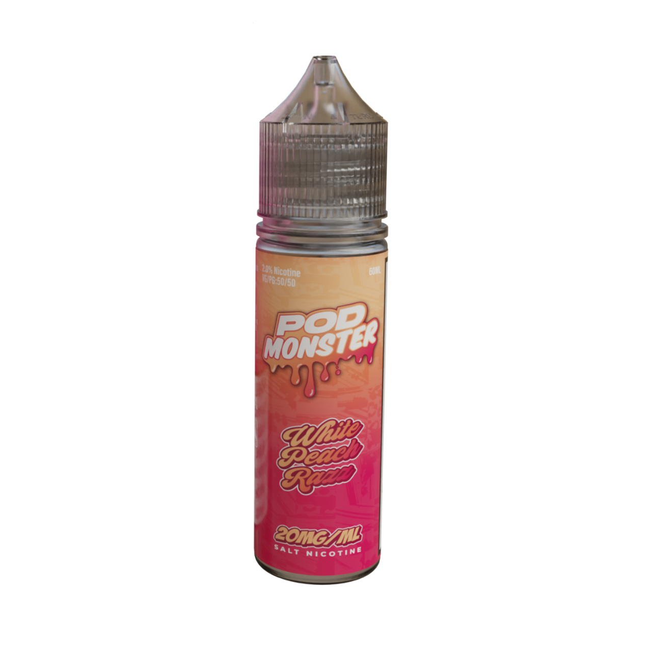 Pod Monster White Peach Razz Salt 60ml E-Juice 20mg Pod Monster White Peach Razz Salt 60ml E-Juice 20mg