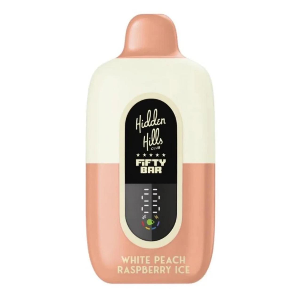 Hidden Hills x Fifty Bar 20000 Puff Disposable White Peach Raspberry Ice Hidden Hills x Fifty Bar 20000 Puff Disposable White Peach Raspberry Ice