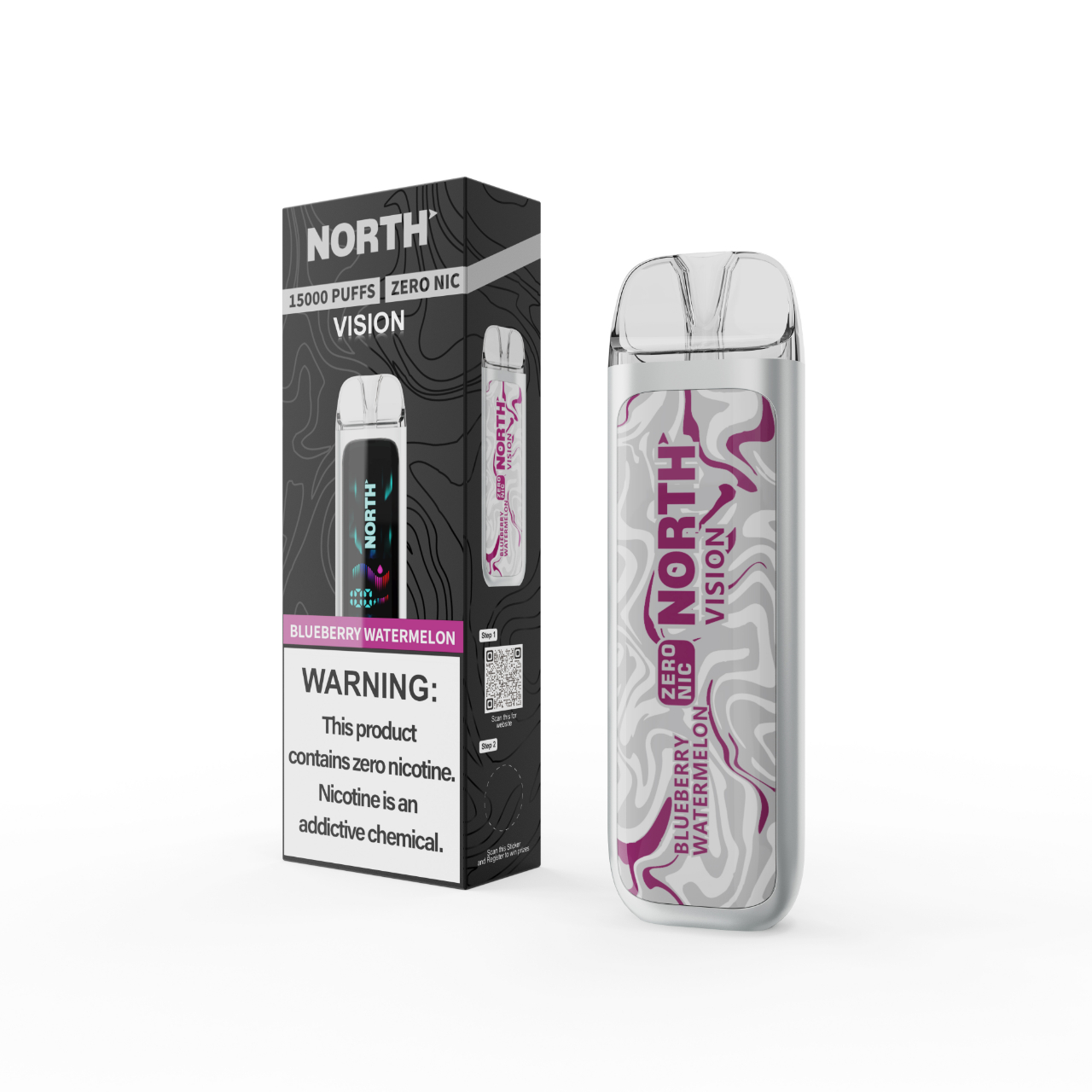 North Vision 15000 Puff Zero Nicotine Disposable Blueberry Watermelon North Vision 15000 Puff Zero Nicotine Disposable Blueberry Watermelon