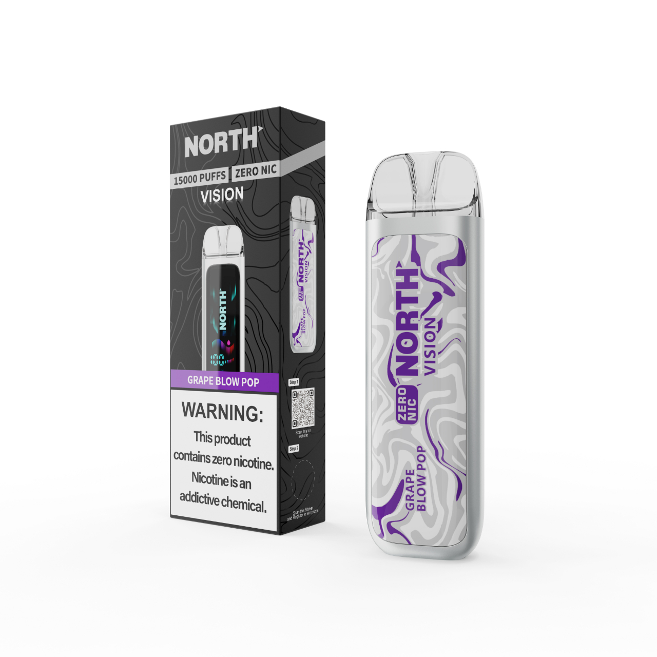 North Vision 15000 Puff Zero Nicotine Disposable Grape Blow Pop North Vision 15000 Puff Zero Nicotine Disposable Grape Blow Pop