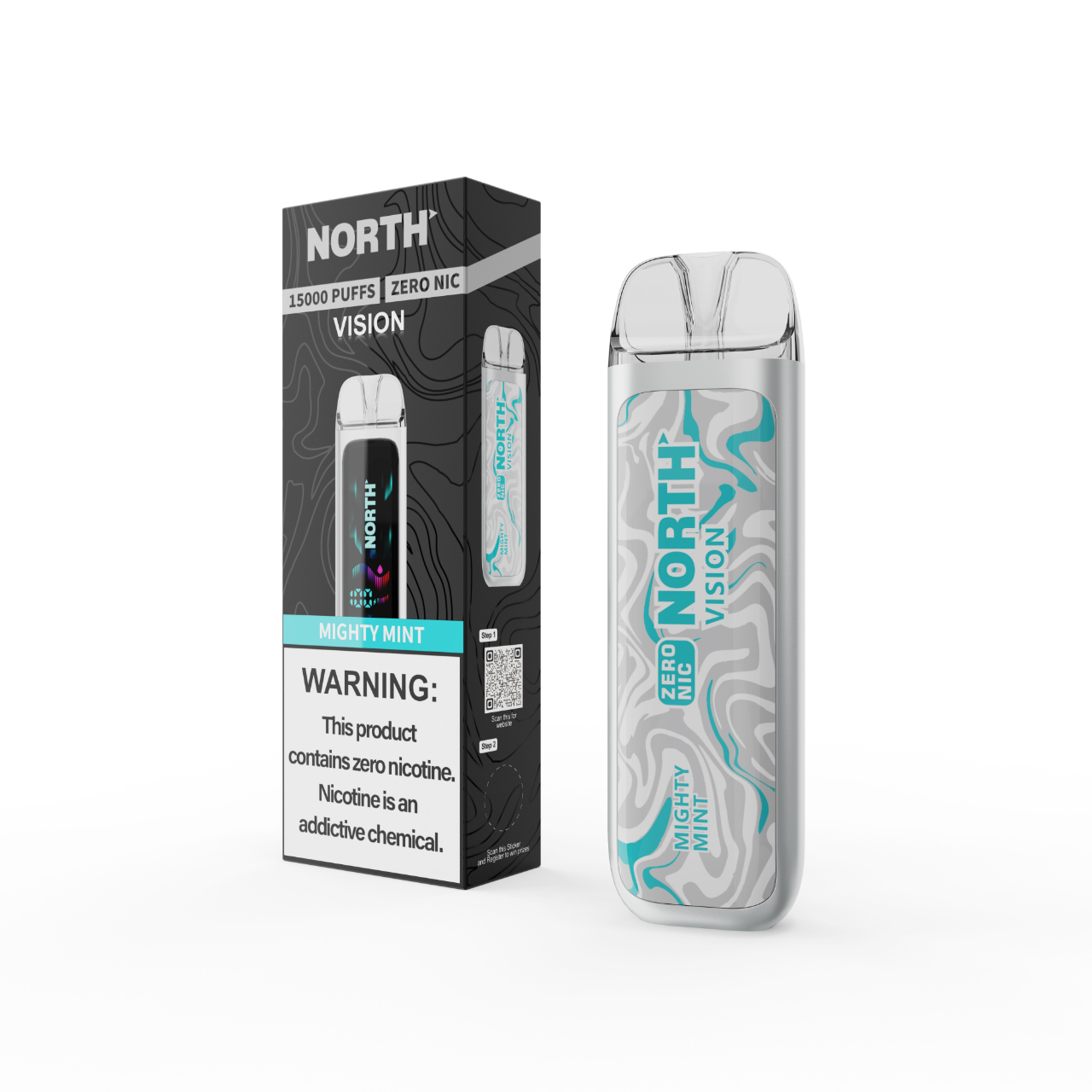 North Vision 15000 Puff Zero Nicotine Disposable Mighty Mint North Vision 15000 Puff Zero Nicotine Disposable Mighty Mint