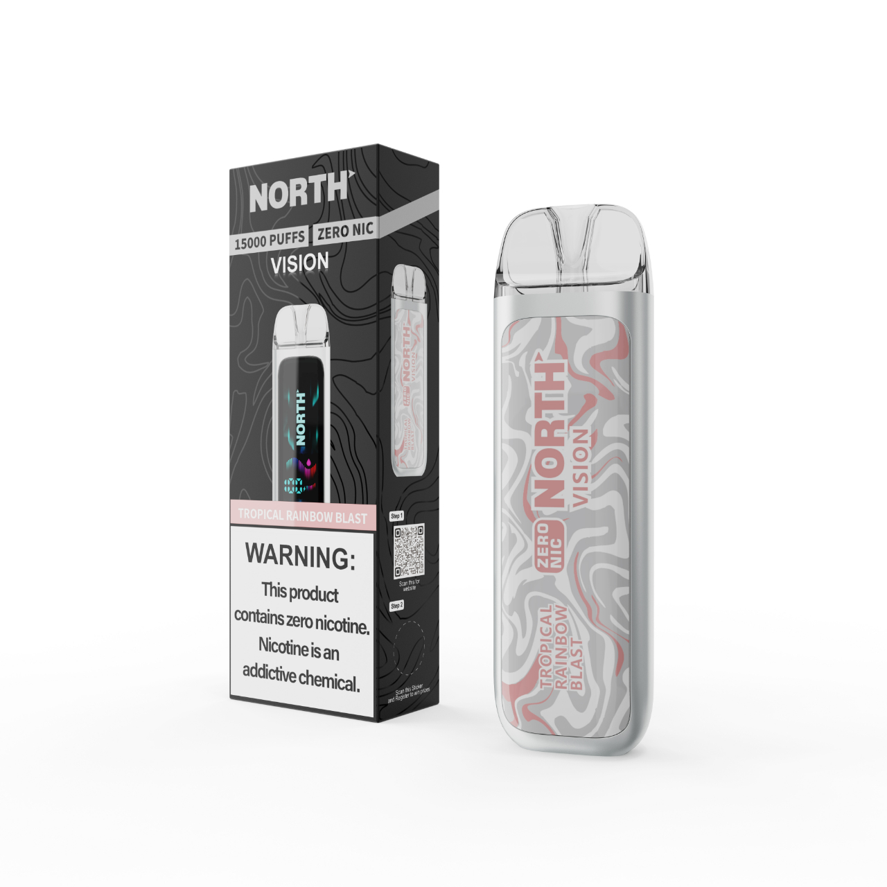 North Vision 15000 Puff Zero Nicotine Disposable Tropical Rainbow Blast North Vision 15000 Puff Zero Nicotine Disposable Tropical Rainbow Blast
