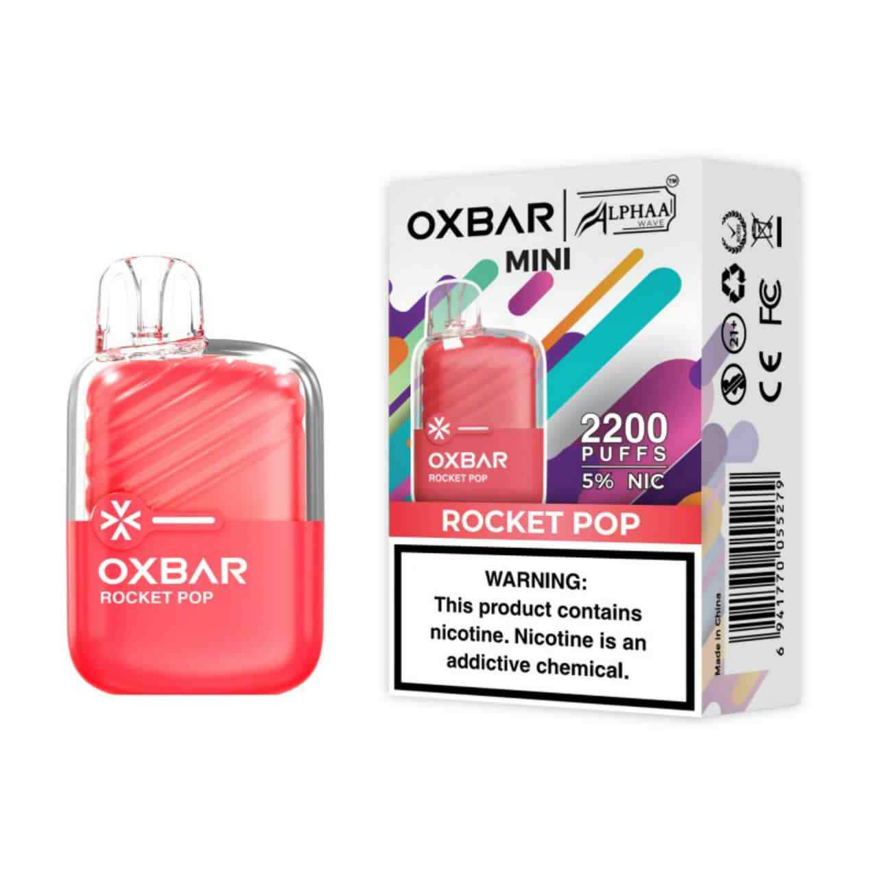OXBAR x Alphaa Wave Mini 2200 Puff Disposable Rocket Pop OXBAR x Alphaa Wave Mini 2200 Puff Disposable Rocket Pop