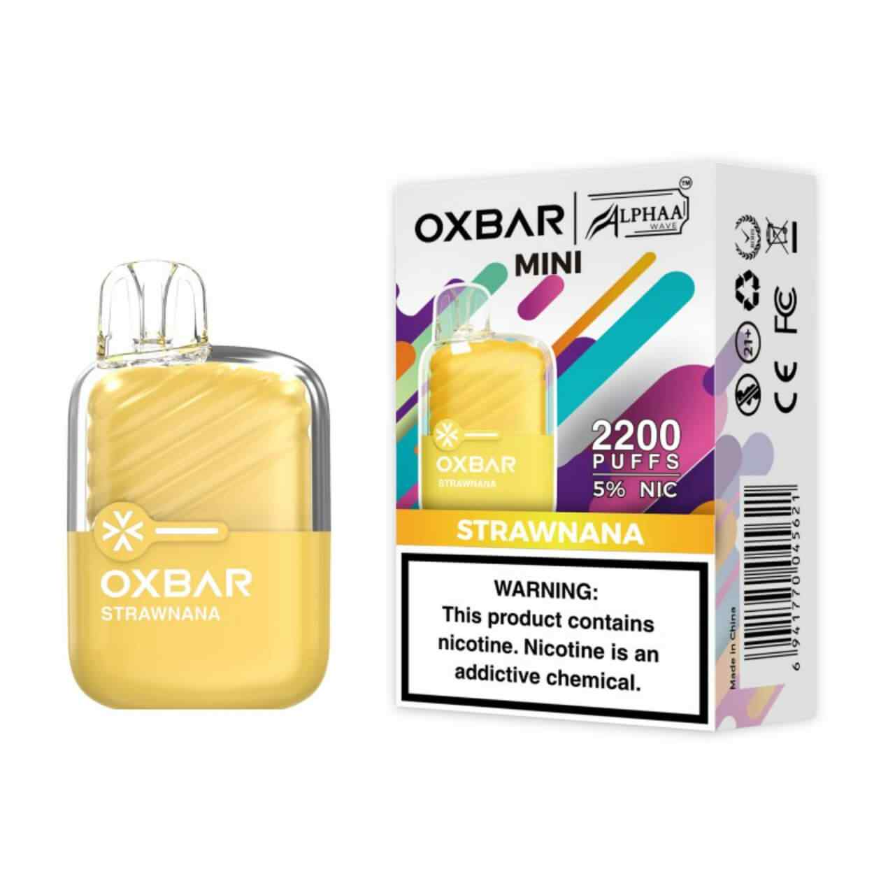 OXBAR x Alphaa Wave Mini 2200 Puff Disposable Strawnana OXBAR x Alphaa Wave Mini 2200 Puff Disposable Strawnana