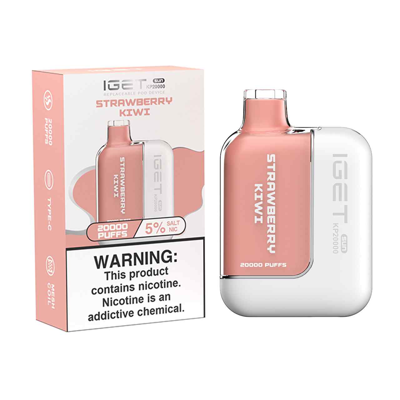 IGET Sun KP20000 Puff Replaceable Disposable Device Strawberry Kiwi IGET Sun KP20000 Puff Replaceable Disposable Device Strawberry Kiwi