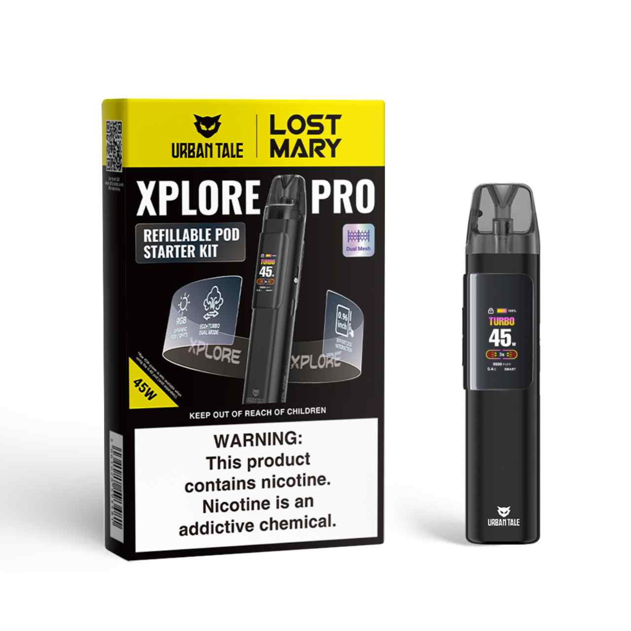 Urban Tale x Lost Mary Xplore Pro Pod Kit Black Urban Tale x Lost Mary Xplore Pro Pod Kit Black