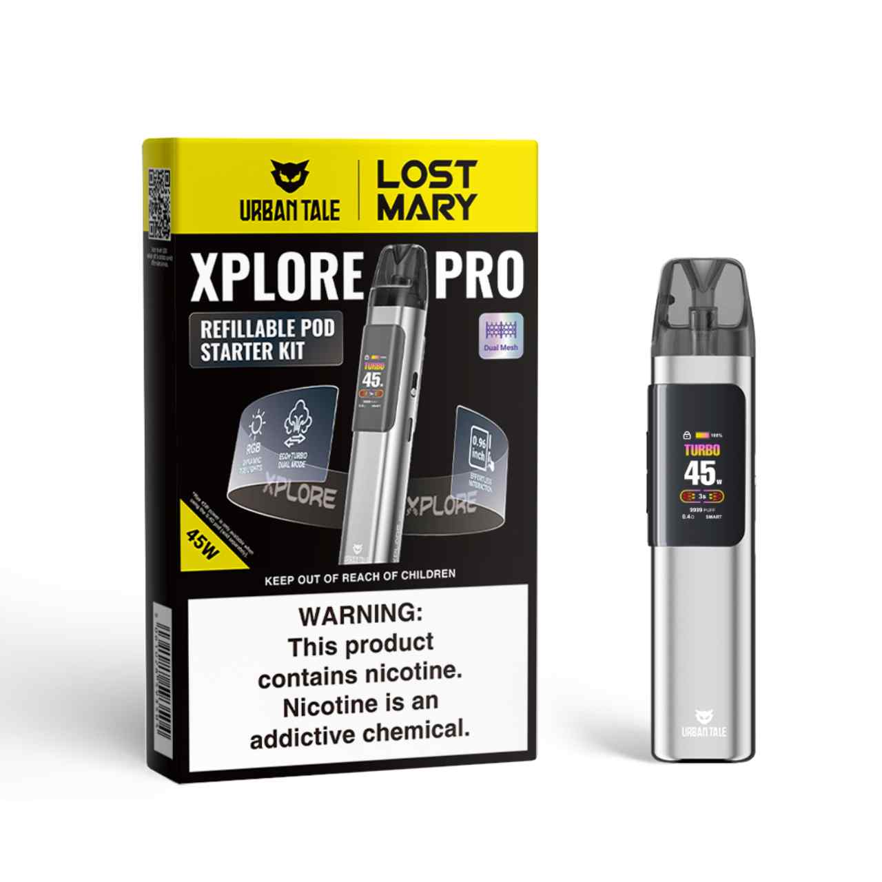 Urban Tale x Lost Mary Xplore Pro Pod Kit sliver Urban Tale x Lost Mary Xplore Pro Pod Kit sliver