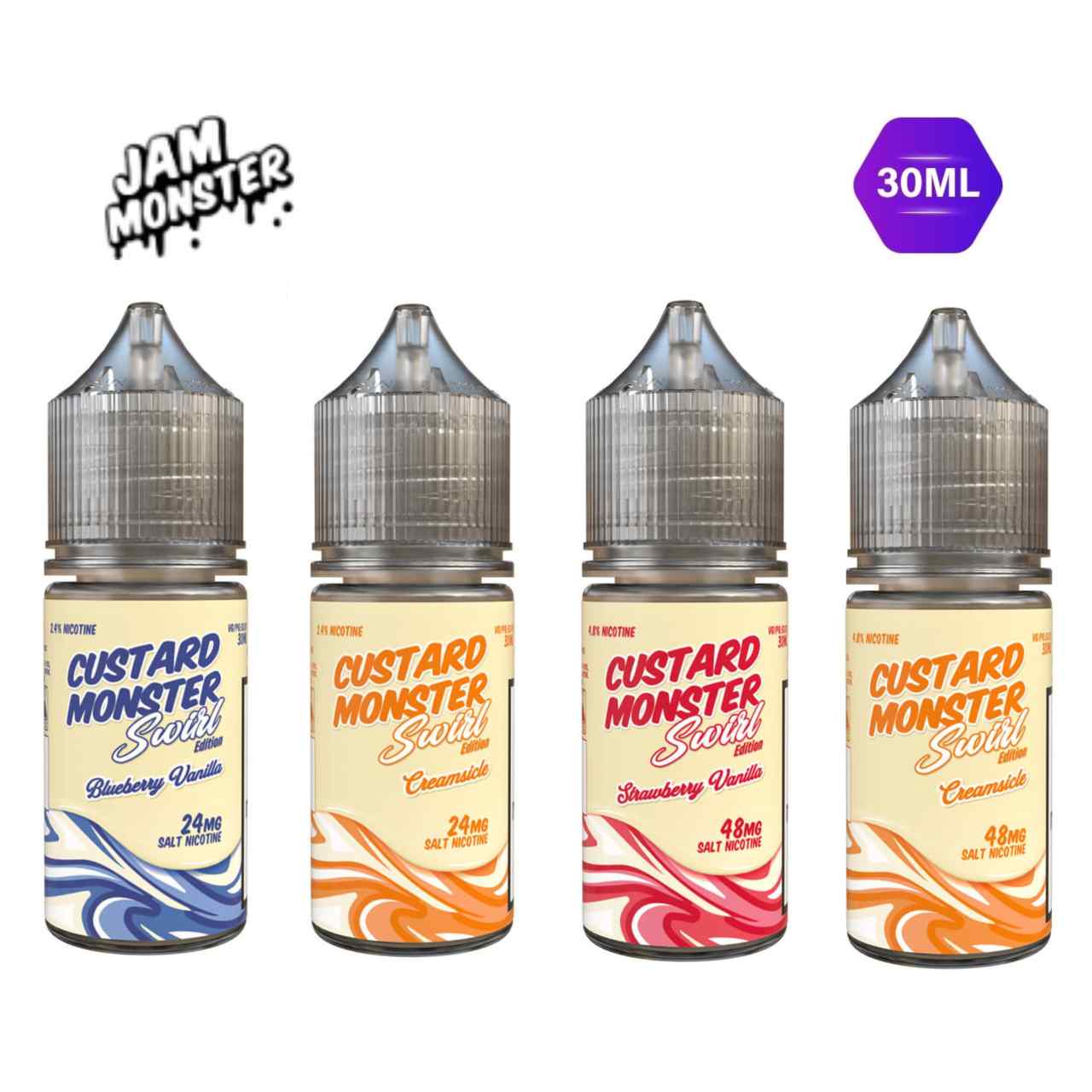 Custard Monster Swirl Edition Salt E-Juice Collection (30ml) Custard Monster Swirl Edition Salt E-Juice Collection (30ml)