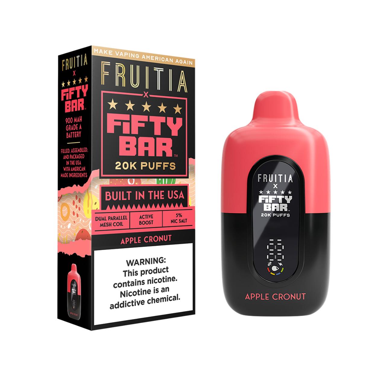 Fruitia x Fifty Bar 20000 Puff Disposable Apple Cronut