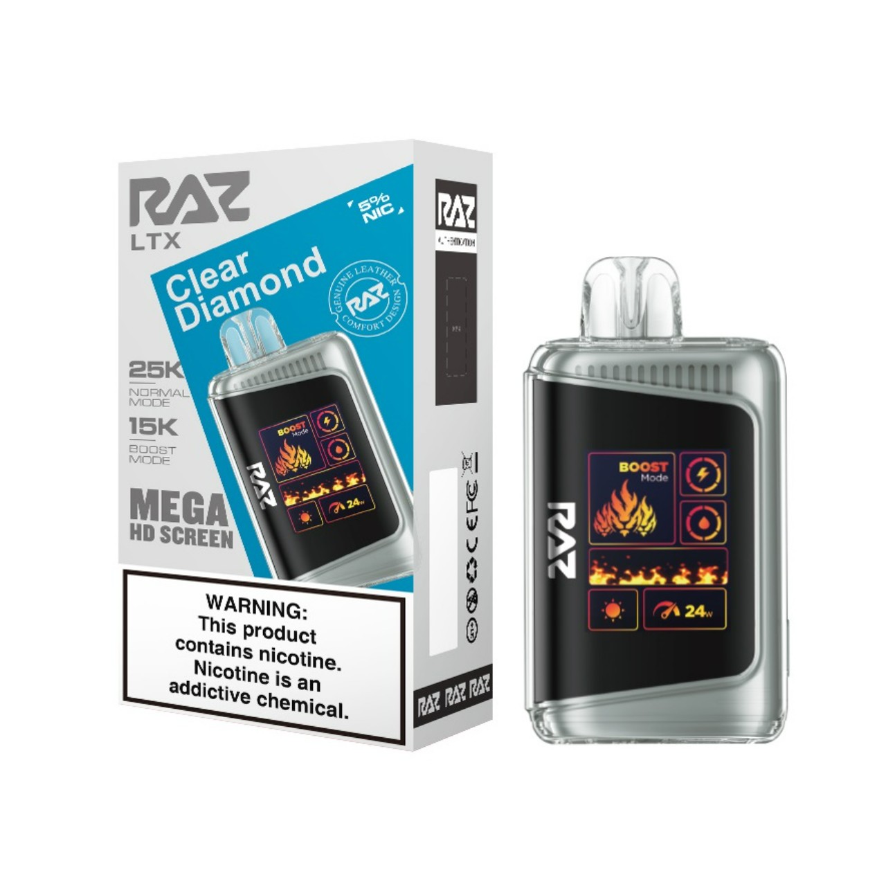 Geek Vape Raz LTX 25K Puff Disposable Clear Diamond Geek Vape Raz LTX 25K Puff Disposable Clear Diamond