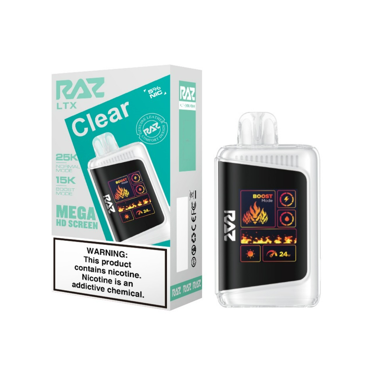 Geek Vape Raz LTX 25K Puff Disposable Clear Geek Vape Raz LTX 25K Puff Disposable Clear