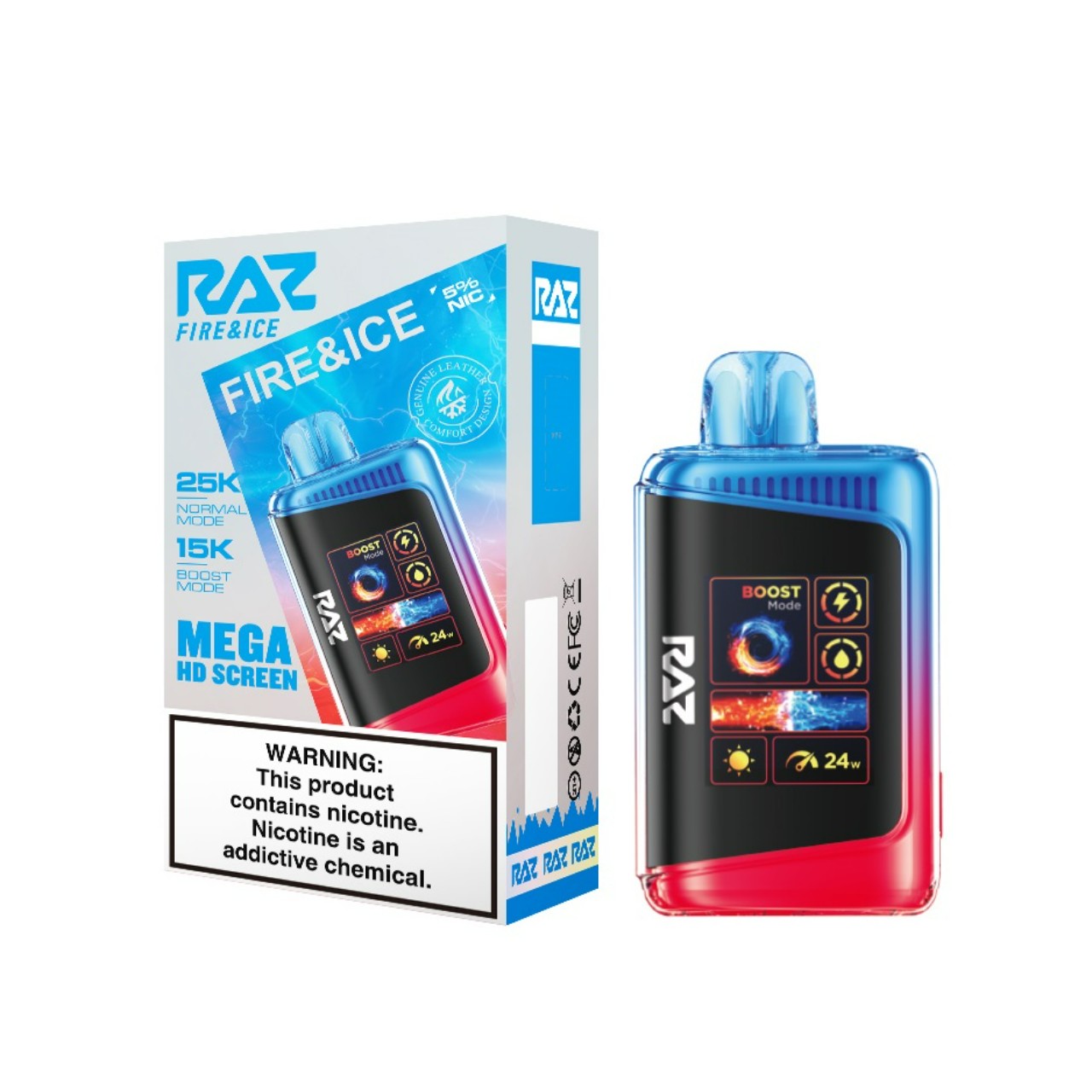 Geek Vape Raz LTX 25K Puff Disposable FIRE&ICE Geek Vape Raz LTX 25K Puff Disposable FIRE&ICE