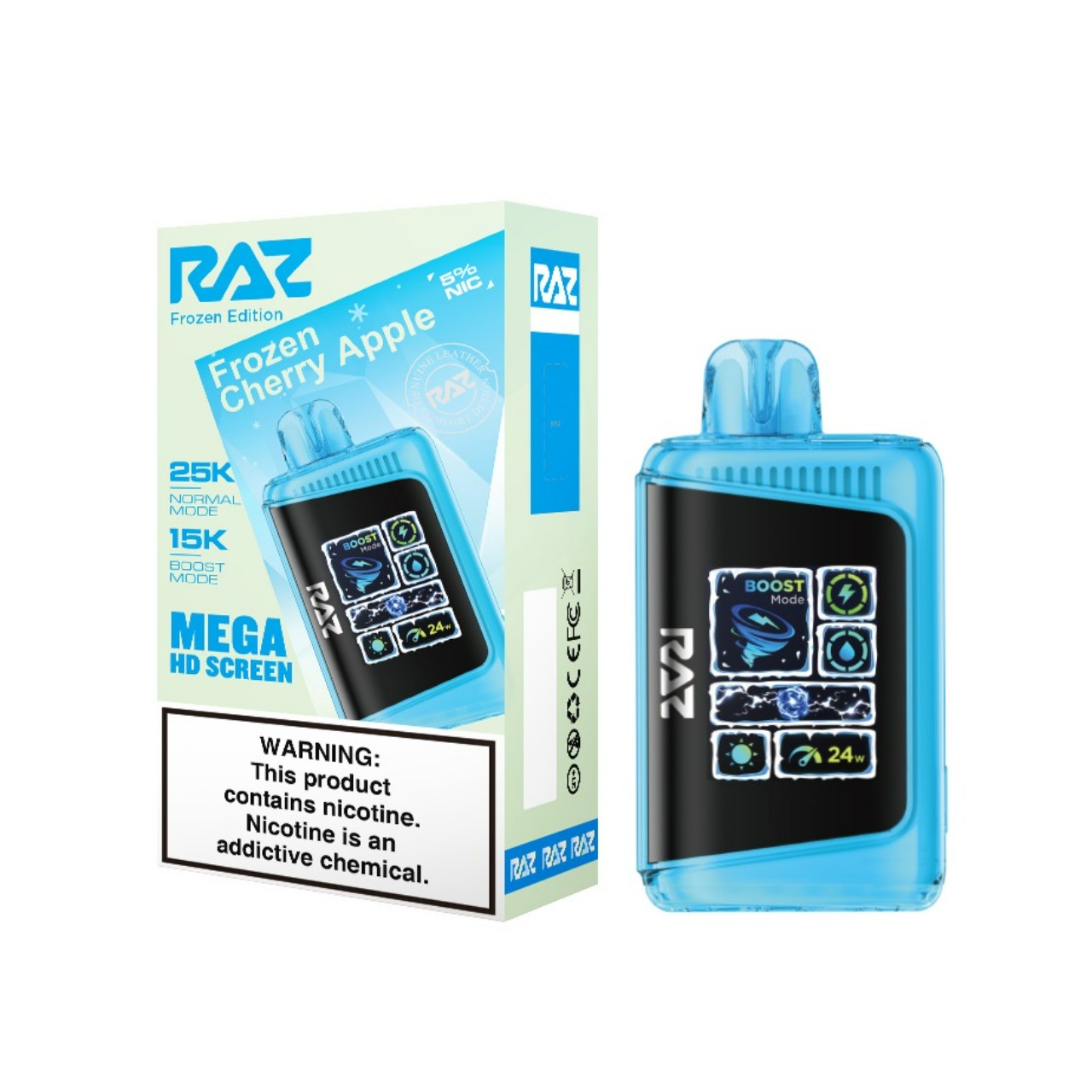 Geek Vape Raz LTX 25K Puff Disposable Frozen Cherry Apple Geek Vape Raz LTX 25K Puff Disposable Frozen Cherry Apple