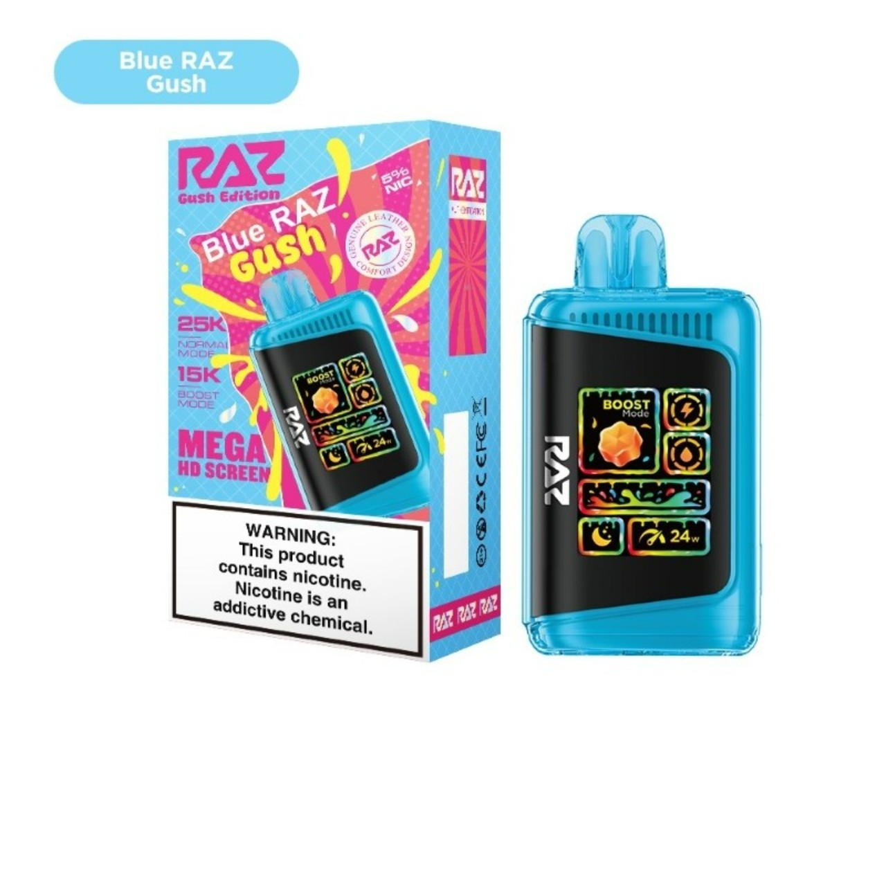 Geek Vape Raz LTX 25K Puff Disposable Gush Edition Blue Raz Gush Geek Vape Raz LTX 25K Puff Disposable Gush Edition Blue Raz Gush