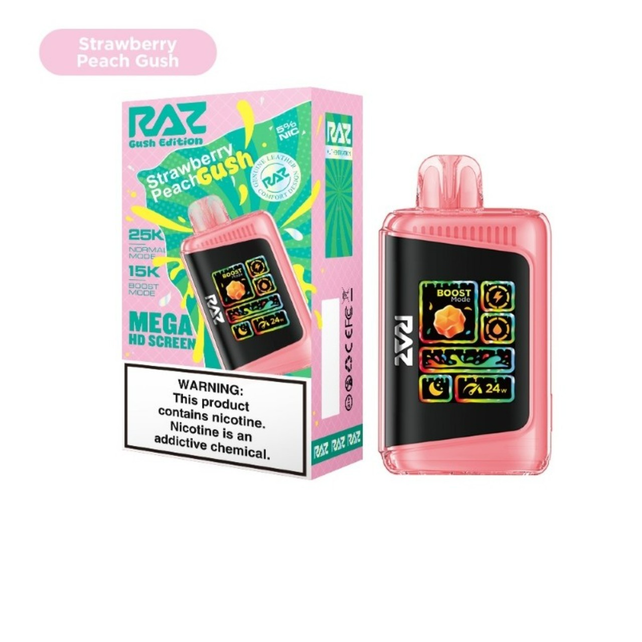 Geek Vape Raz LTX 25K Puff Disposable Gush Edition Strawberry Peach Gush Geek Vape Raz LTX 25K Puff Disposable Gush Edition Strawberry Peach Gush