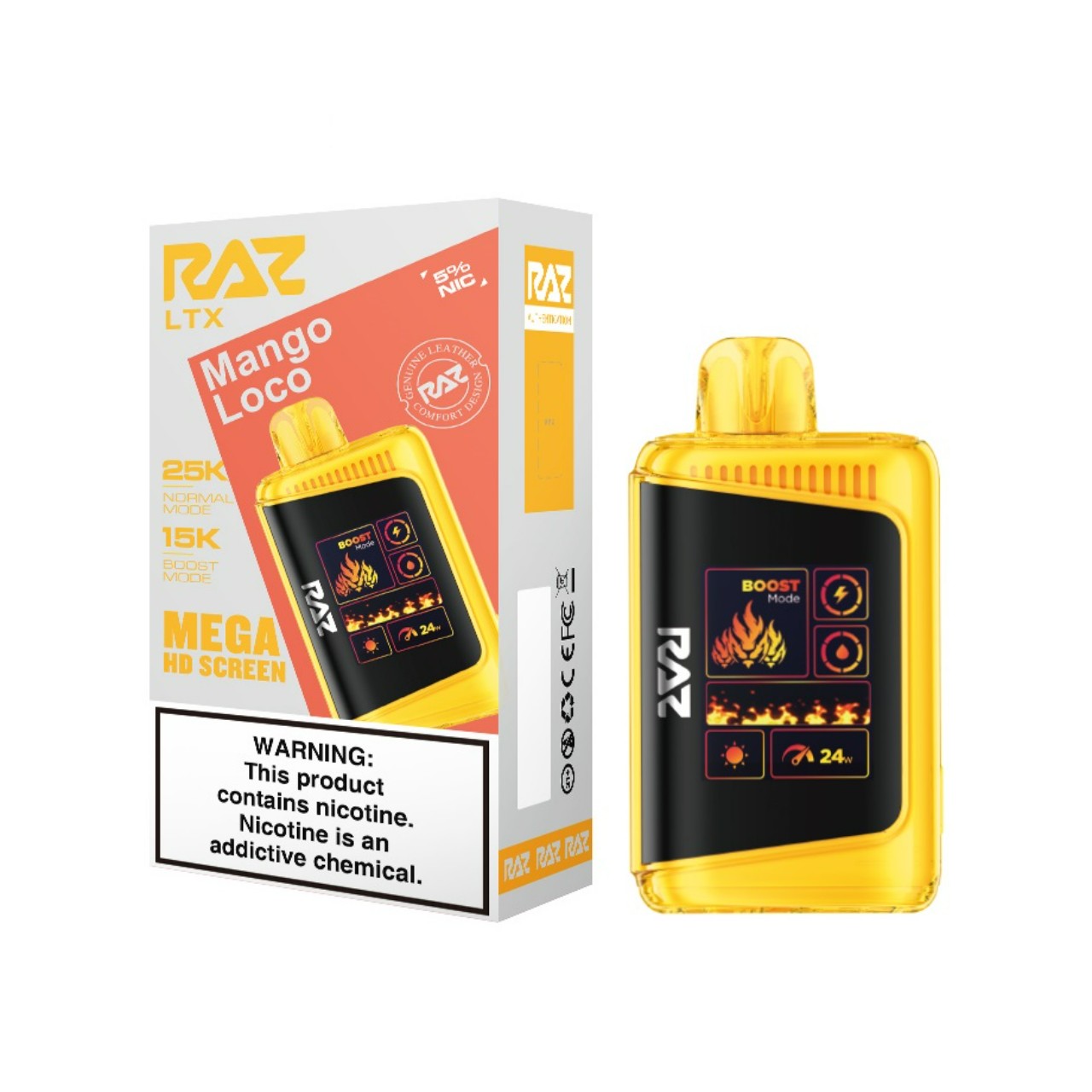 Geek Vape Raz LTX 25K Puff Disposable Mango Loco Geek Vape Raz LTX 25K Puff Disposable Mango Loco