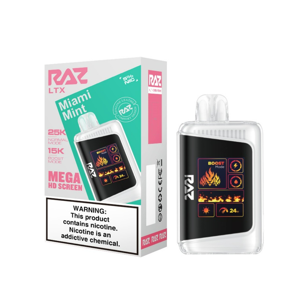 Geek Vape Raz LTX 25K Puff Disposable Miami Mint Geek Vape Raz LTX 25K Puff Disposable Miami Mint
