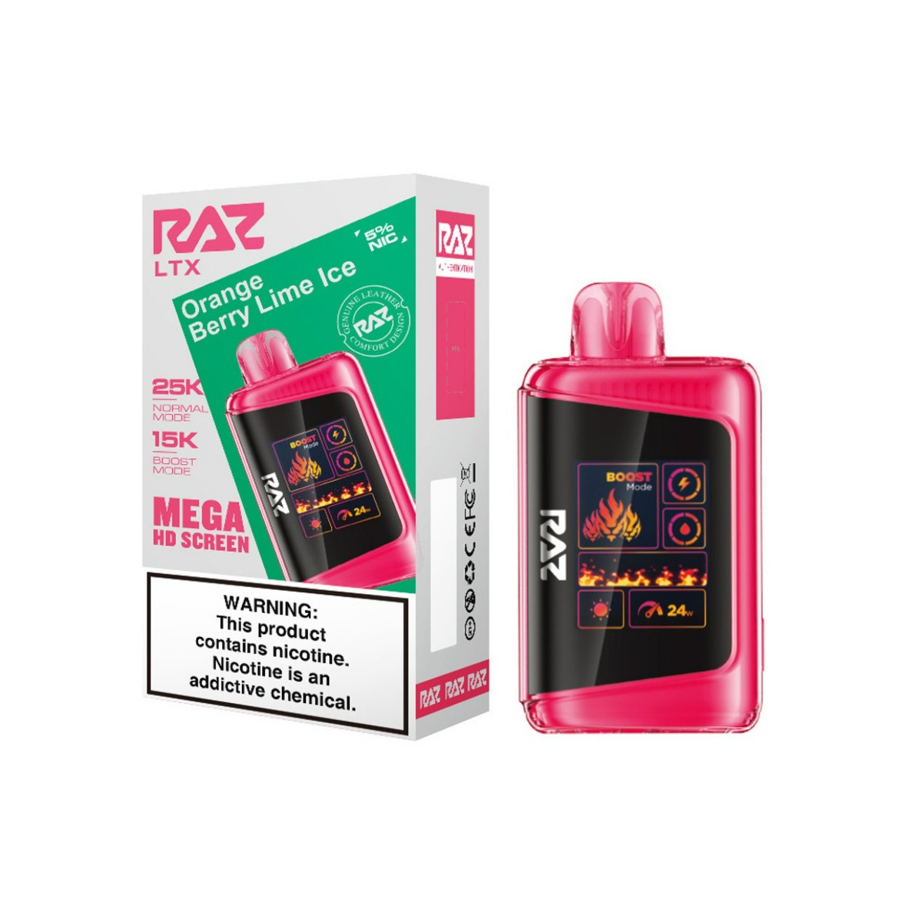 Geek Vape Raz LTX 25K Puff Disposable-Orange Berry Lime Ice Geek Vape Raz LTX 25K Puff Disposable-Orange Berry Lime Ice